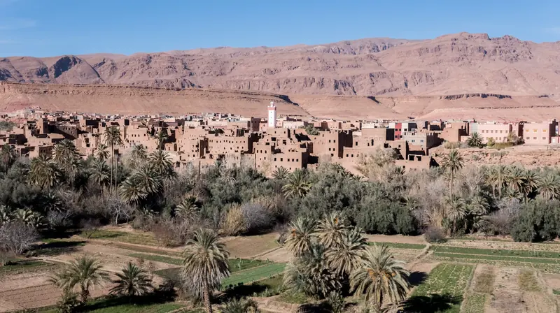 The green palm valley of Todra near Tinghir