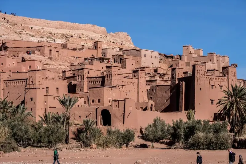 Earthen village above the palm grove on the 1000 Kasbahs road