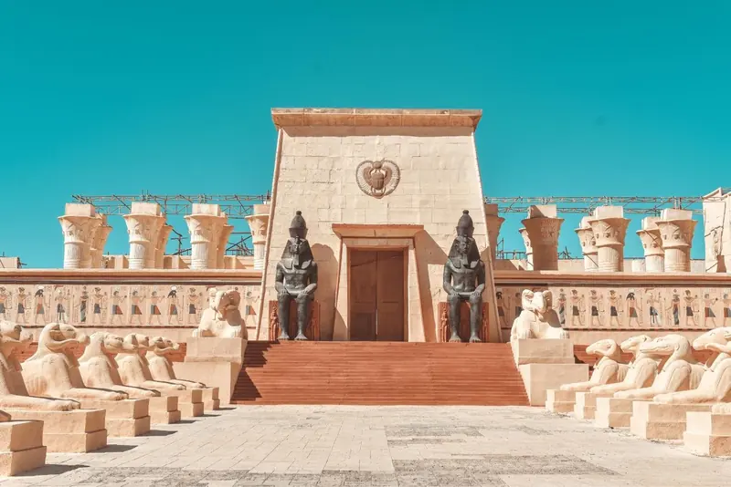 Egyptian style film set at Atlas Studios