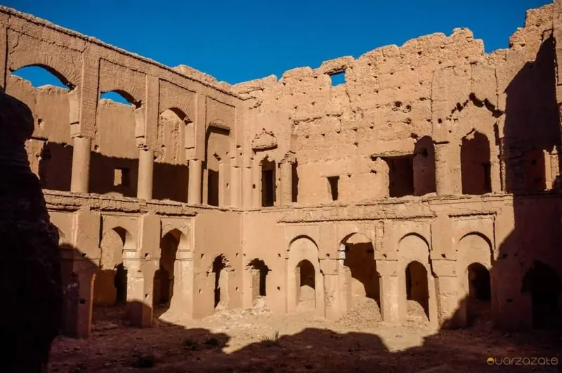 Ruined kasbah courtyard in the Draa Valley