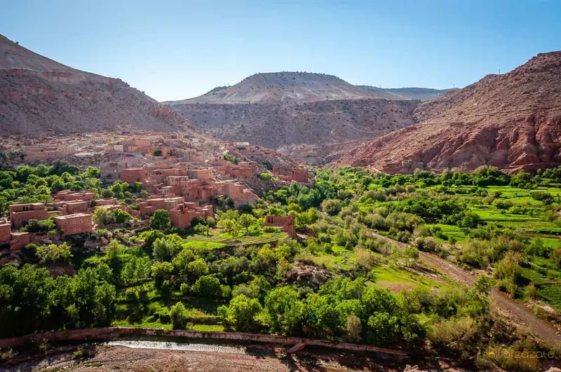 Green terraces and villages of the Ounila Valley